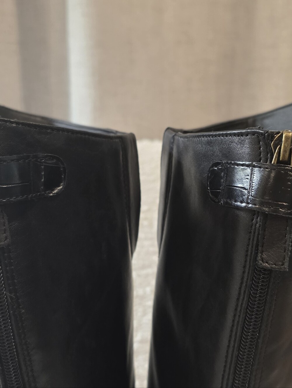 Sam Edelman Black Leather Knee-High Women's Boots - Picture 3 of 16